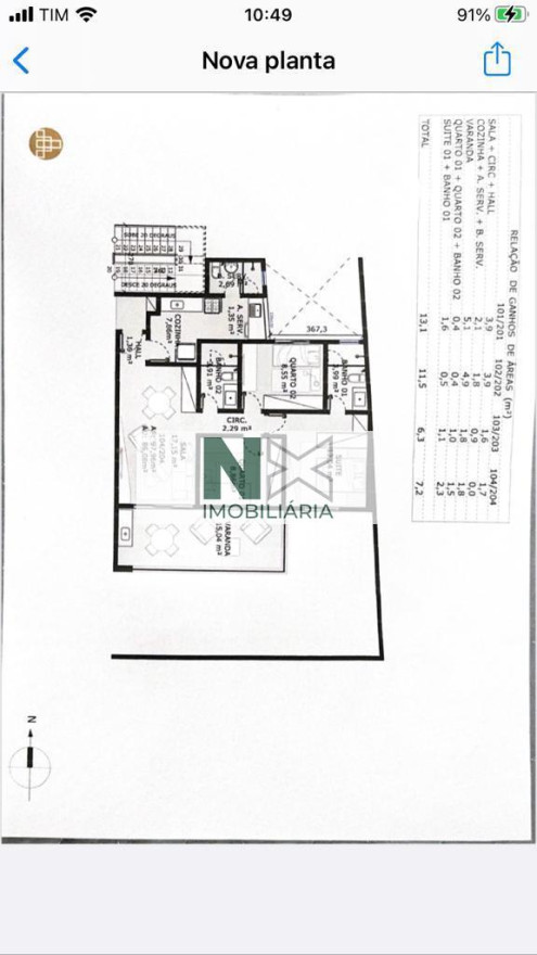 Apartamento 3 Quartos 97m² 