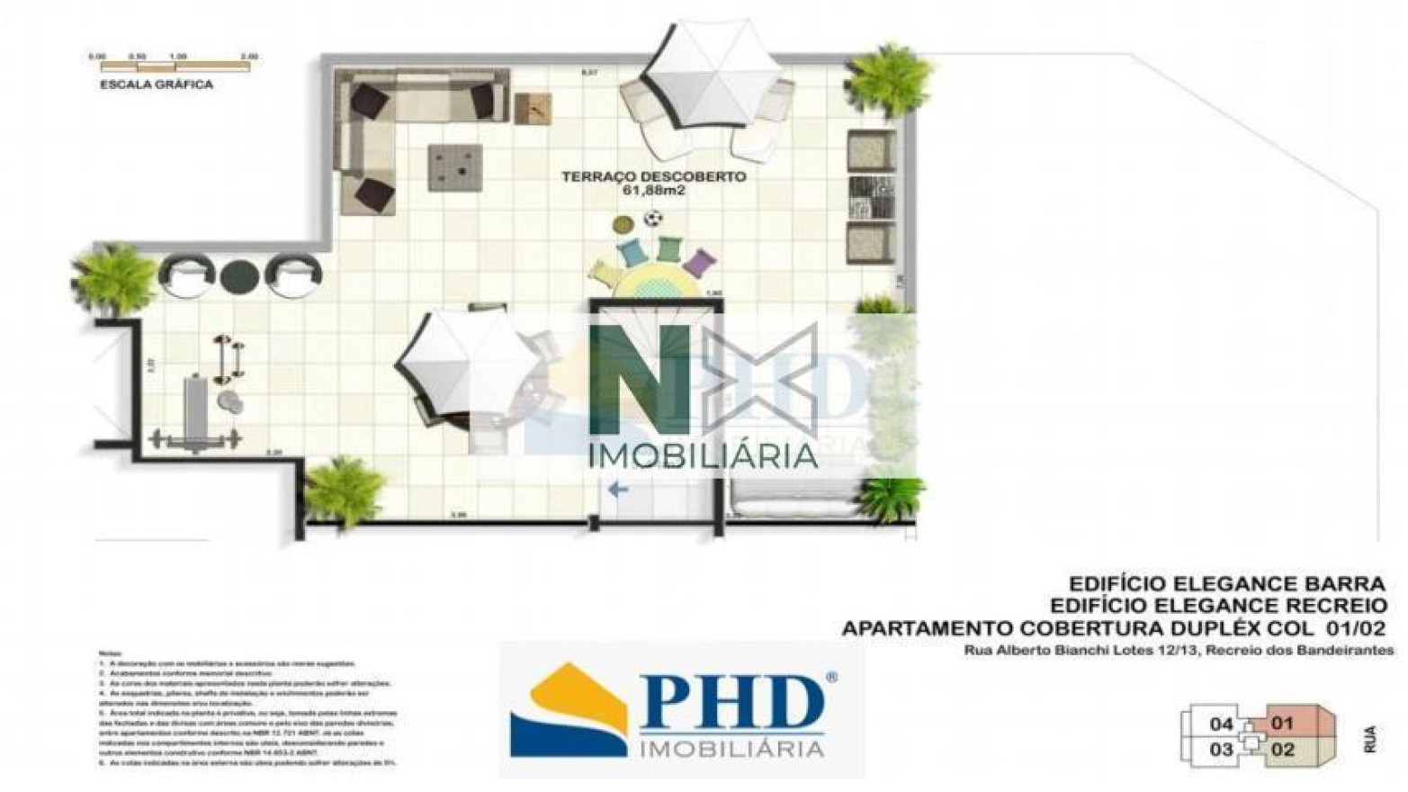 Cobertura Duplex 2 Quartos 174m² 