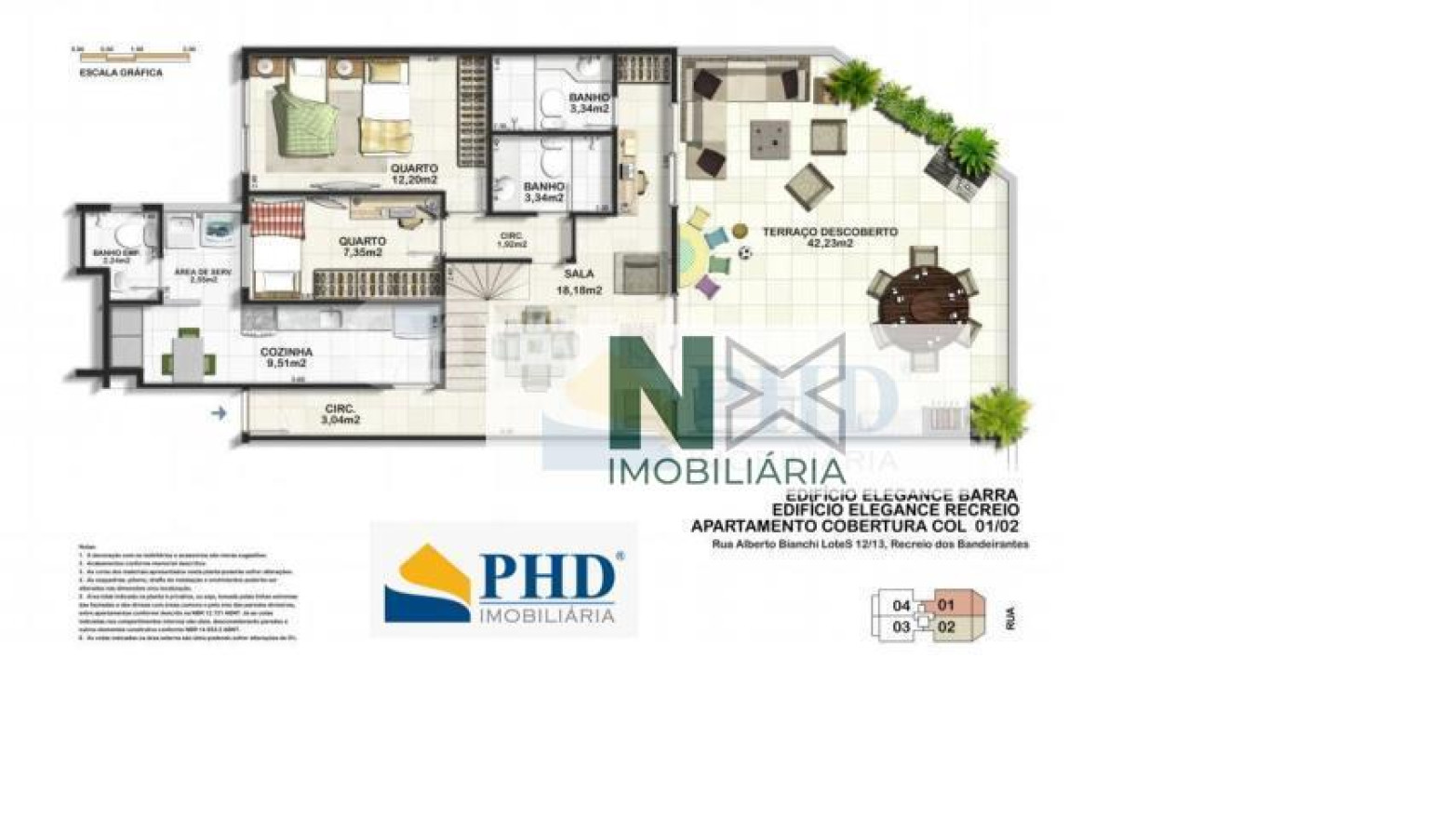 Cobertura Duplex 2 Quartos 174m² 