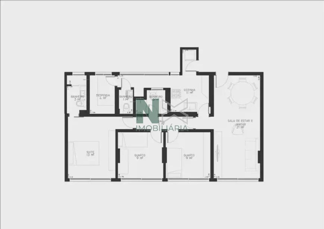 Apartamento 3 Quartos 109m² 