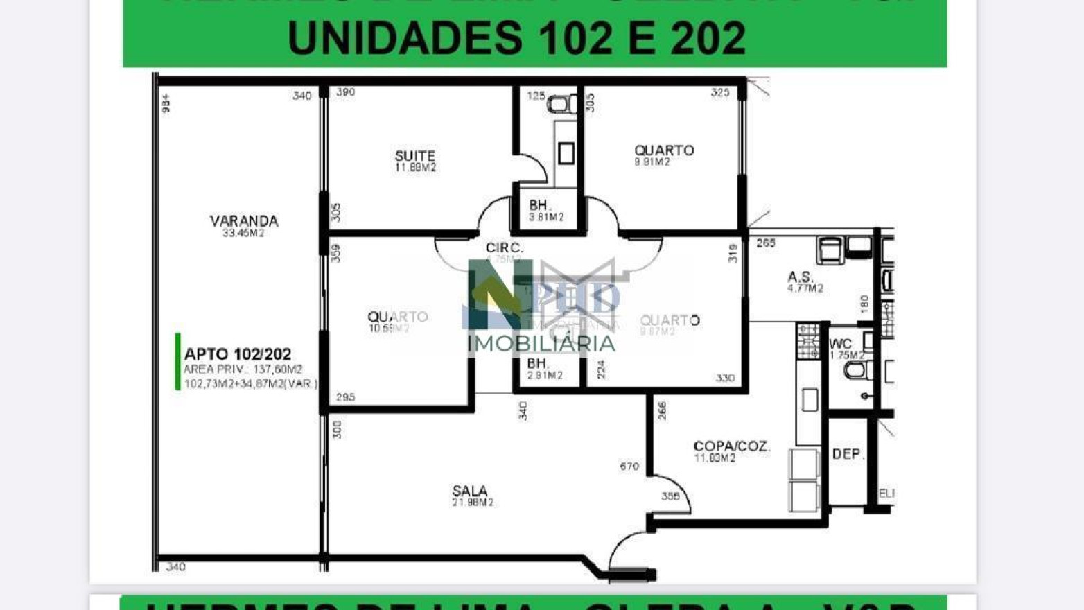 Apartamento 3 Quartos 88m² 