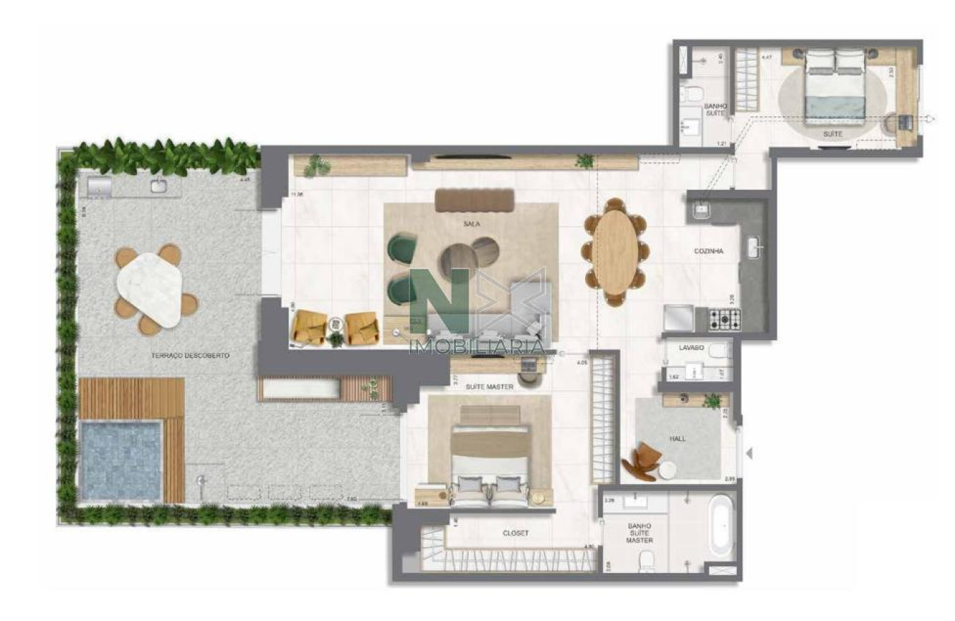 Apartamento 2 Quartos 190m² Apartamento 2 Quartos 190m²