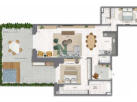 Apartamento 2 Quartos 190m² Apartamento 2 Quartos 190m²